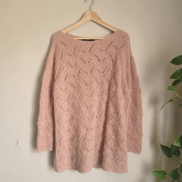 Belina Pullover Longsleeve Knit Sweater Size L in Pale Pink - Picture 3 of 11